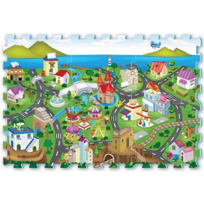 Made Puzzle město 6 ks 32 x 32 cm – Hledejceny.cz