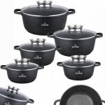 Zilner Sada titanových hrnců ZL 7055A MRAMOR INDUKCE 10 ks – Zboží Dáma