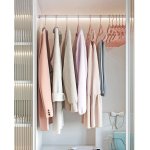 SONGMICS Sametová ramínka na oděvy růžová 30 ks – Zboží Mobilmania