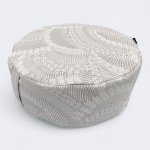 GADEO meditační sedák VYŠITÉ KVĚTY Ø33x13cm, Výplň: polštář s pohankovými slupkami + potah – Zboží Mobilmania