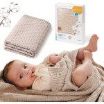 BabyOno Bavlněná pletená deka BÉŽOVÁ – Zboží Dáma