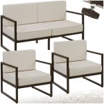 tectake 405818 zahradní sedací souprava comosa pro 4 osoby, xxl-polstrování - hnědá/béžová – Hledejceny.cz