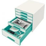 Leitz Wow box 5 zásuvek ledově modrý – Sleviste.cz