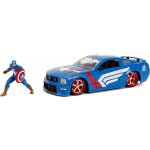 Jada Toys Avengers Marvel Hollywood Rides Diecast Model 2006 Ford Mustang GT s figurkou Captain America 1:24 – Hledejceny.cz