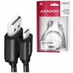 Axagon BUMM-AM10AB HQ Micro USB USB-A, USB 2.0, 2.4A, ALU, oplet, 1m, černý – Hledejceny.cz