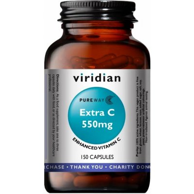 Viridian Extra C (Vitamín C) 550 mg 150 kapslí