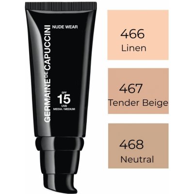 Germaine de Capuccini Nude Wear SPF15 468 Neutral Meke-up modelující tvář 30 ml – Zboží Dáma