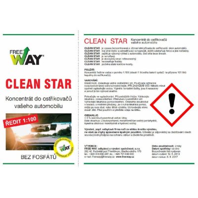 FreeWay Cleanstar letní superkoncentrát do ostřikovačů 5 l
