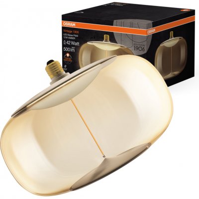 Osram E27 12W = 42W 500 lm 1800K teplá bílá Amber Filament Dimmable Vintage 1906 – Hledejceny.cz