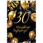 Přání k 30. narozeninám elegantní s obálkou – Zboží Dáma