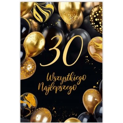 Přání k 30. narozeninám elegantní s obálkou – Zboží Dáma