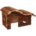 Small Animal Domek kaskada dřevěný s kůrou 26,5 x 16 x 13,5 cm – Zboží Mobilmania