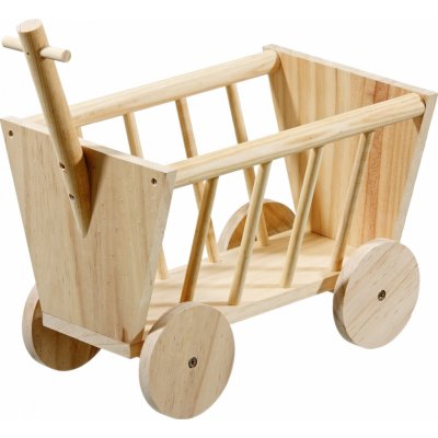 Flamingo doplněk pro hlodavce vozík NATURE WOOD MANGER HANDCART 29 cm – Zboží Dáma