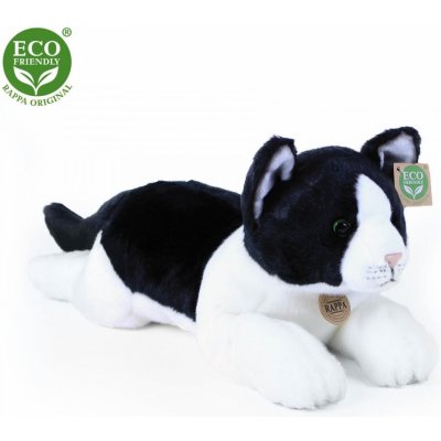 Eco-Friendly kočka ležící černo-bílá 35 cm – Zboží Mobilmania