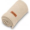 Deka Sensillo Pletená bavlna deka béžová 100x80