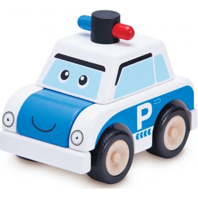 Wonderworld Dřevěná Mini stavebnice Policejní auto – Zboží Mobilmania