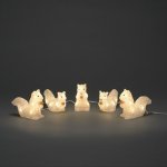 Konstsmide Světelná figurka akrylová LED veverka sada 5 ks 40 LED teplé bílé světlo – Hledejceny.cz