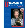 Noty a zpěvník 15 Easy Jazz Blues Funk Etudes + Audio Online tenorový saxofon