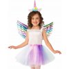 Dětský karnevalový kostým Duhový jednorožec s křídly