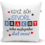 Sablio Polštář Když bůh stvořil bráchy 40x40 – Zboží Mobilmania