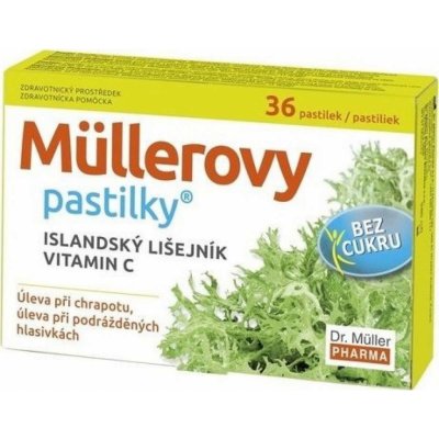 Dr. Müller Müllerovy pastilky s islandským lišejníkem bez cukru 12 pastilek – Sleviste.cz