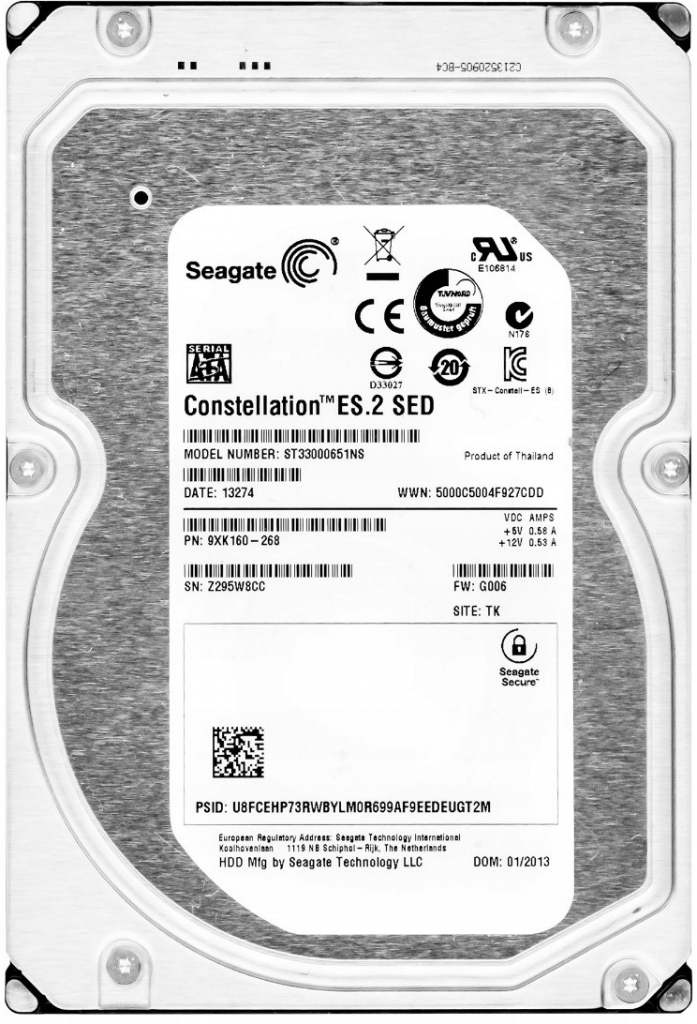 Seagate 3TB, SATAIII, ST33000651NS