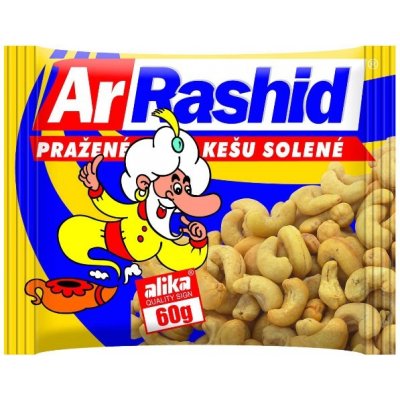 ArRashid kešu ořechy pražené solené 60 g – Hledejceny.cz