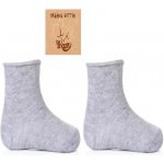 Kojenecké šedé ponožky bez lemu bio bavlna – Hledejceny.cz