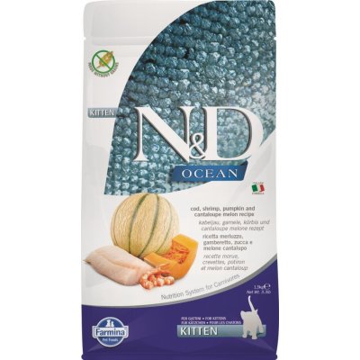 N&D OCEAN Kitten Cod & Shrimp&Pumpkin&Melon 1,5 kg