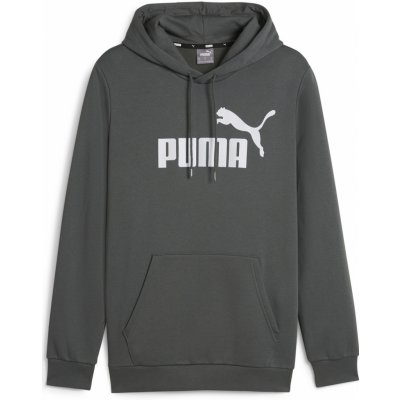Puma ESS Big Logo Hoodie šedá – Zboží Mobilmania