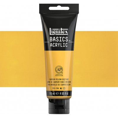 Liquitex akrylová barva basics cadmium yellow deep hue 118 ml – Hledejceny.cz