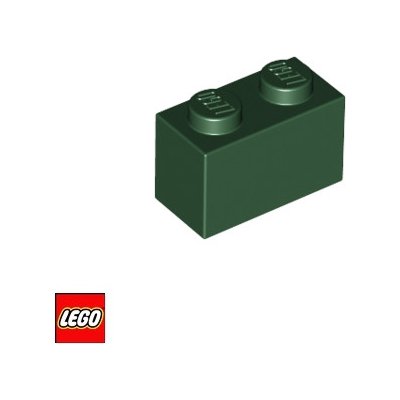 LEGO® 3004 Kostka 1x2 Tmavě-Zelená – Zbozi.Blesk.cz