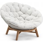 Manutti Relaxační křeslo Sandua Papasan, Manutti, rám teak, výplet lanko dicord anthracite, bez polstrů – Hledejceny.cz