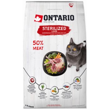 Ontario Cat Sterilised Lamb 6,5 kg