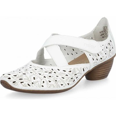 Rieker dámské lodičky 43773-80 bílá – Zboží Dáma