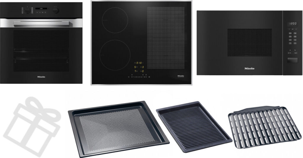 Set MIELE H 2861-1 B 125 + KM 7466 FR 125 + M 2230 SC