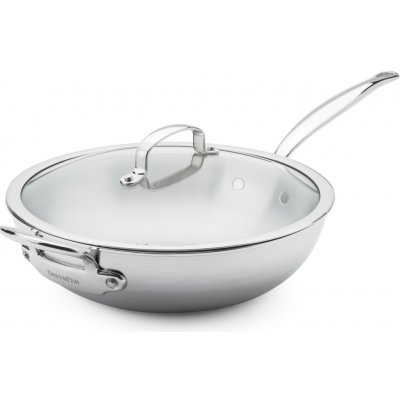 GreenPan Nerezová wok pánev Premiere Pro se skleněnou poklicí, Ø 30 cm / 4,74 l CC010245-001 – Hledejceny.cz