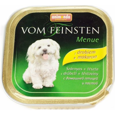 Animonda Vom Feinsten Menue Adult Dog drůbeží a těstoviny 150 g – Zboží Mobilmania