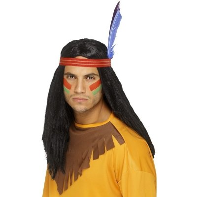 Pánská paruka indián indian brave – Zboží Mobilmania