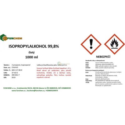 Ecoliquid Isopropylalkohol 99,9% 1 l Klasický uzávěr – HobbyKompas.cz