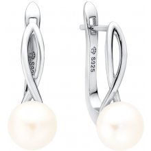 Gaura perlové náušnice bílé přírodní perly GA1069