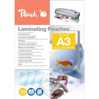 PEACH laminovací folie A3 (303x426mm), 125mic, lesklé, 25ks – Zbozi.Blesk.cz