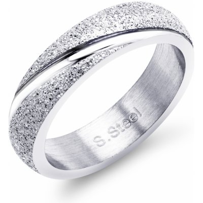 Bruno Pískovaný prsten s drážkou S4170 – Zboží Mobilmania