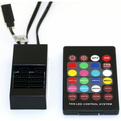 Eurocase Controller + dálkový ovladač pro RGB ventilátor CB-RC-VENst – Zbozi.Blesk.cz