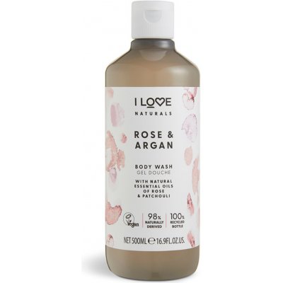 I Love hydratační sprchový gel Naturals Rose & Argan (Body Wash) 500 ml