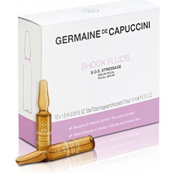 Germaine De Capuccini Options Shock Fluids S.O.S. Stressage zklidňující fluid pro reaktivní a citlivou pleť 10 x 1,5 ml