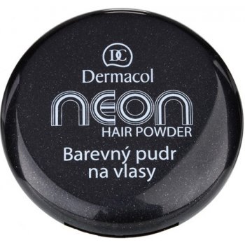 Dermacol Neon Hair Powder barevný pudr na vlasy 08 Black with glitters 2,2 g