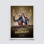 Automobilist Posters | Oracle Red Bull Racing - Make It A Double - Max Verstappen - 2022 F1® World Drivers' Champion, Limited Edition of 2022, 50 x 70 cm – Zboží Mobilmania
