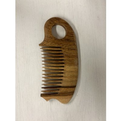 Dřevotéka dřevěný hřeben na vlasy s otvorem ořech 14 cm – Zboží Dáma