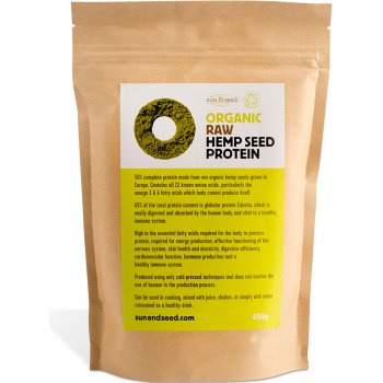 Sun&Seed BIO RAW konopný protein 450 g